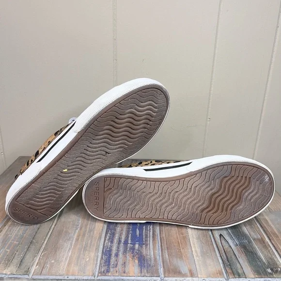 SPERRY Women’s Pier Wave LTT Cheetah MLT Memory Foam Slip On Sneakers 6.5M - Picture 8 of 10
